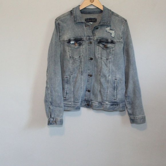 Maurices Vintage Destructed Denim Jacket H11503 - Picture 12 of 12